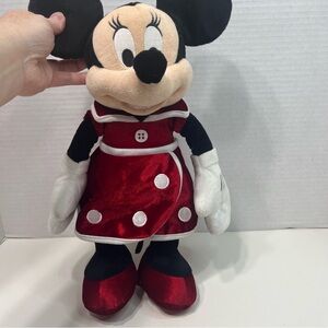DISNEY STORE Minnie Mouse Plush 2014 Christmas Limited Edition DOLL toy